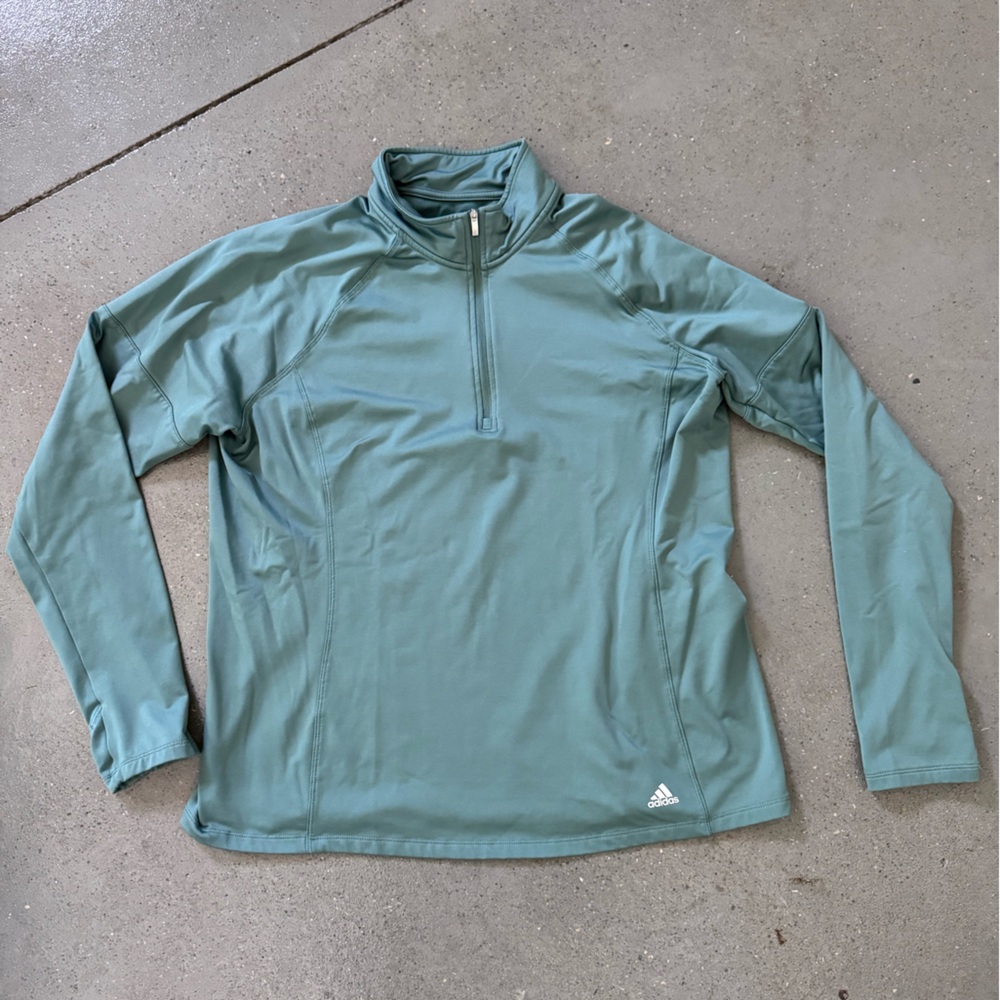 adidas Golf Pullover Hoodie in Moss Green